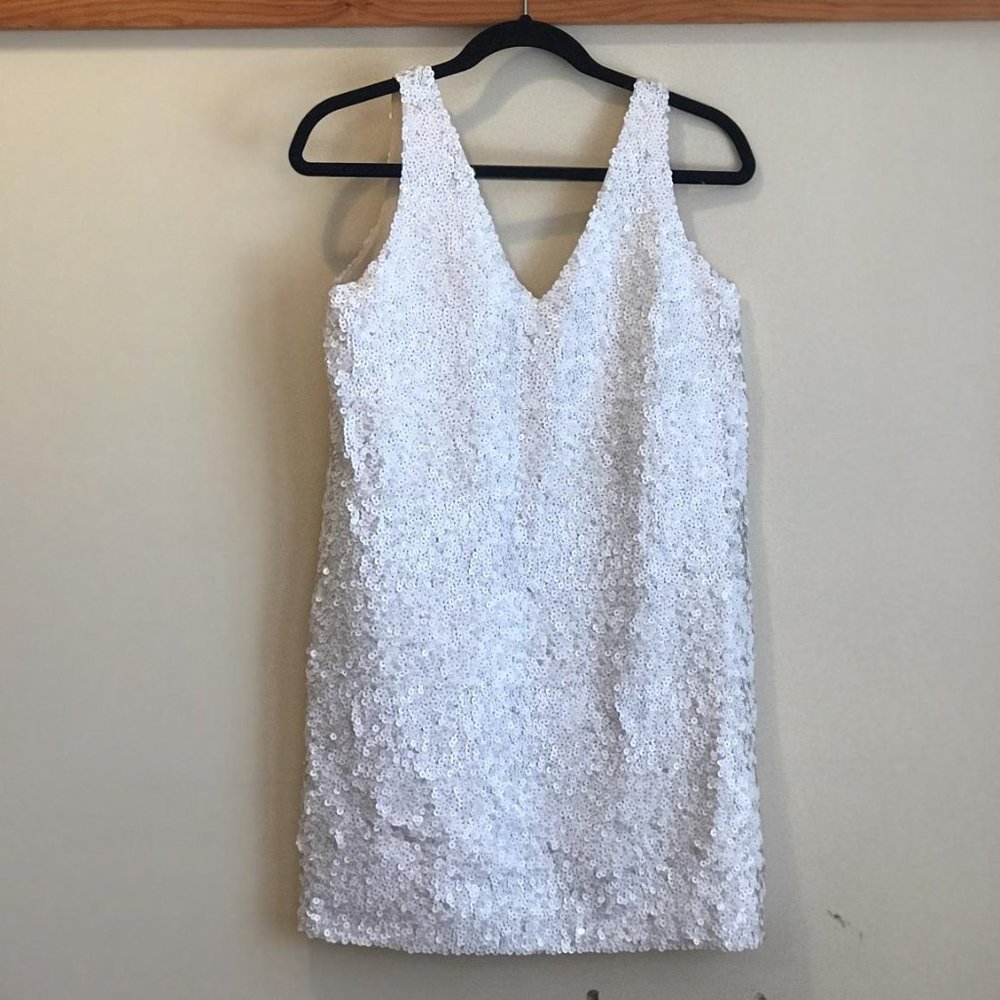 Calypso St. Barth Sequined White Mini Dress